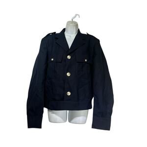 KM 1987 Vintage Navy Nautical Wool Anchor Button Military Jacket Size 49 3/4